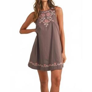 NEW MABLE rosé days mini dress in dark plum